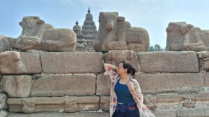 In the Shore Temple in Mahabalipuram